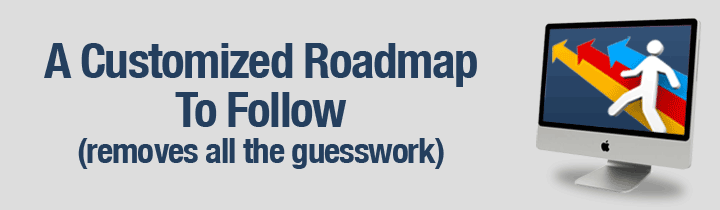 A Customized Roadmap To Follow<br />(removes all the guesswork)