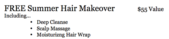 Hair Salon: Special Offer For Hair Color Clients Only Letter