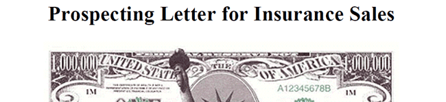 Prospecting Letter for Insurance Sales