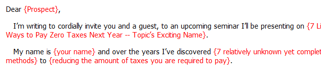Invitation to Seminar Letter