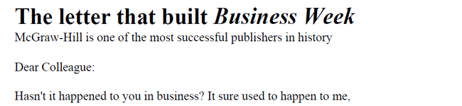 The Letter That Built Business Week