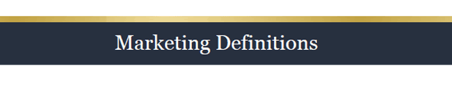 Marketing Definitions